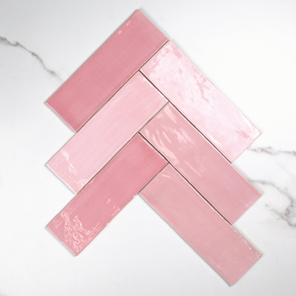 Tabarca Rosa Gloss 75x230mm top view
