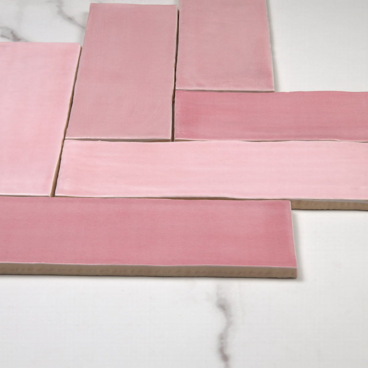 Tabarca Rosa Gloss 75x230mm angle view