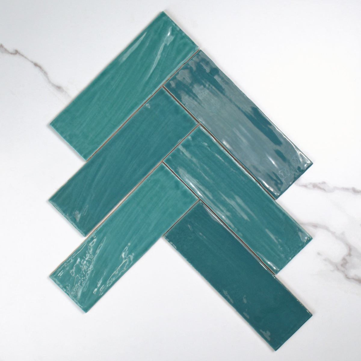 Tabarca Turquesa Gloss 75x230mm top view