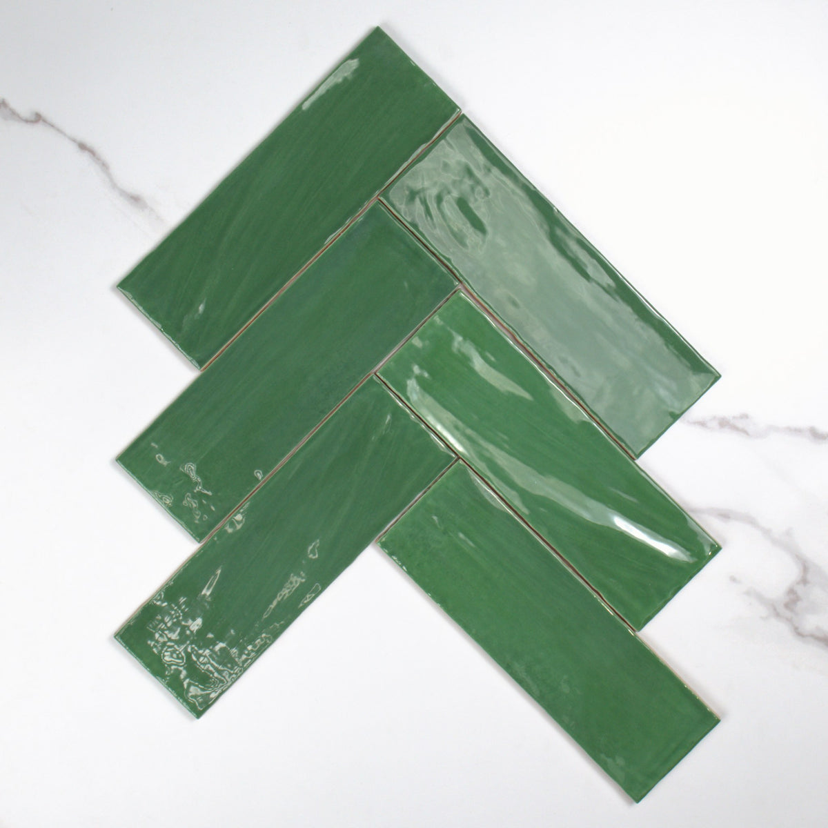 Tabarca Verde Gloss 75x230mm top view