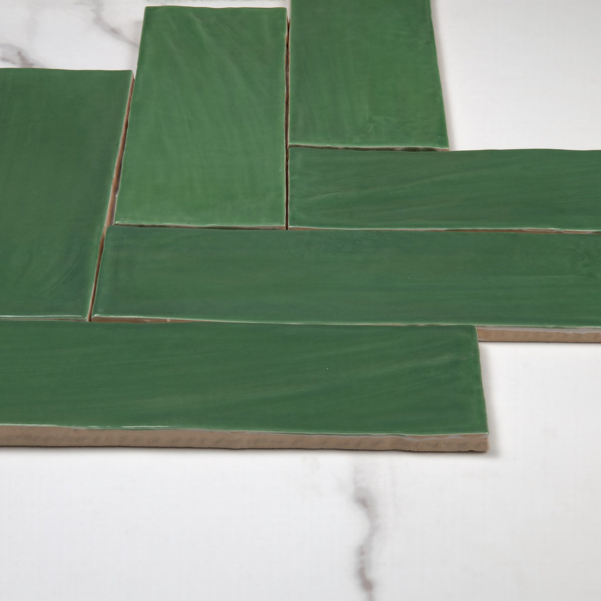 Tabarca Verde Gloss 75x230mm angle view