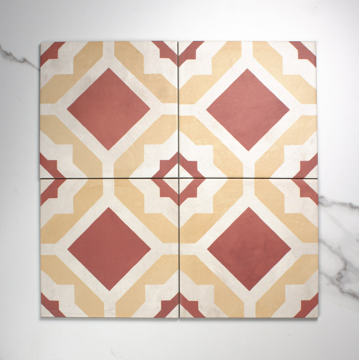 terra art geometrico tramonto crema 200x200mm top view