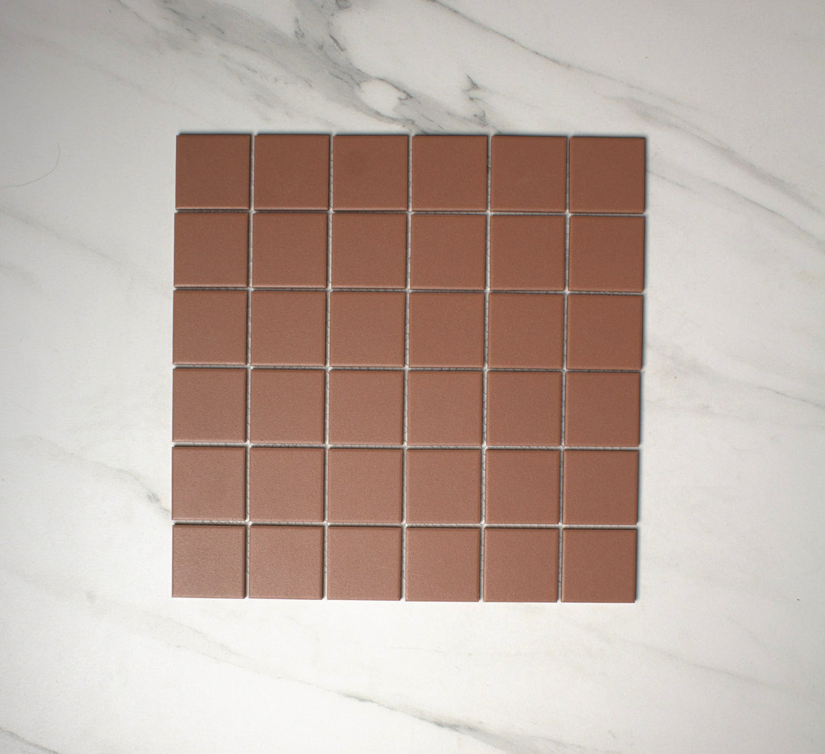 terracotta unglazed 48x48mm square top view
