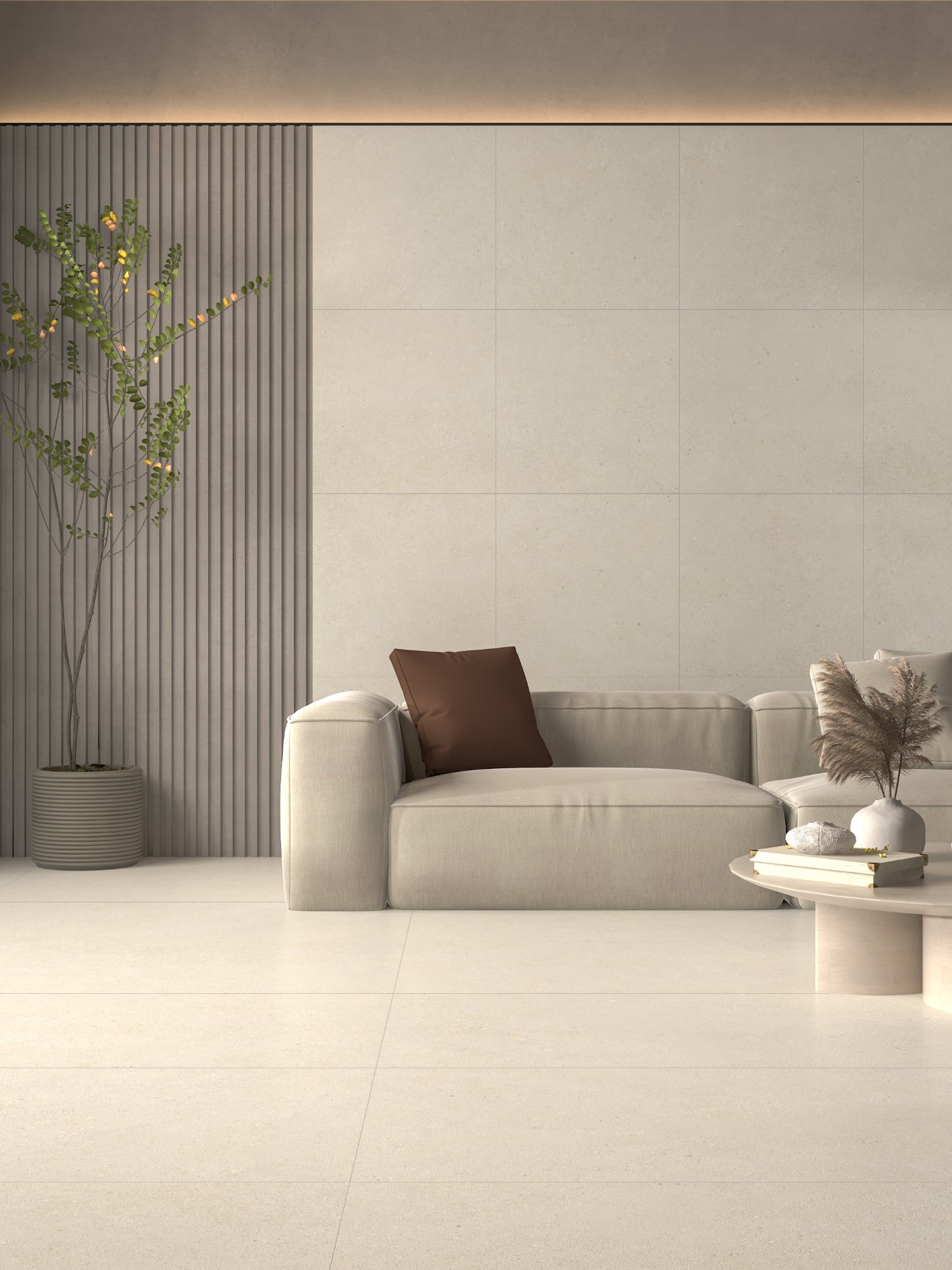 Terramix Cream Grip 600x600mm lifestyle