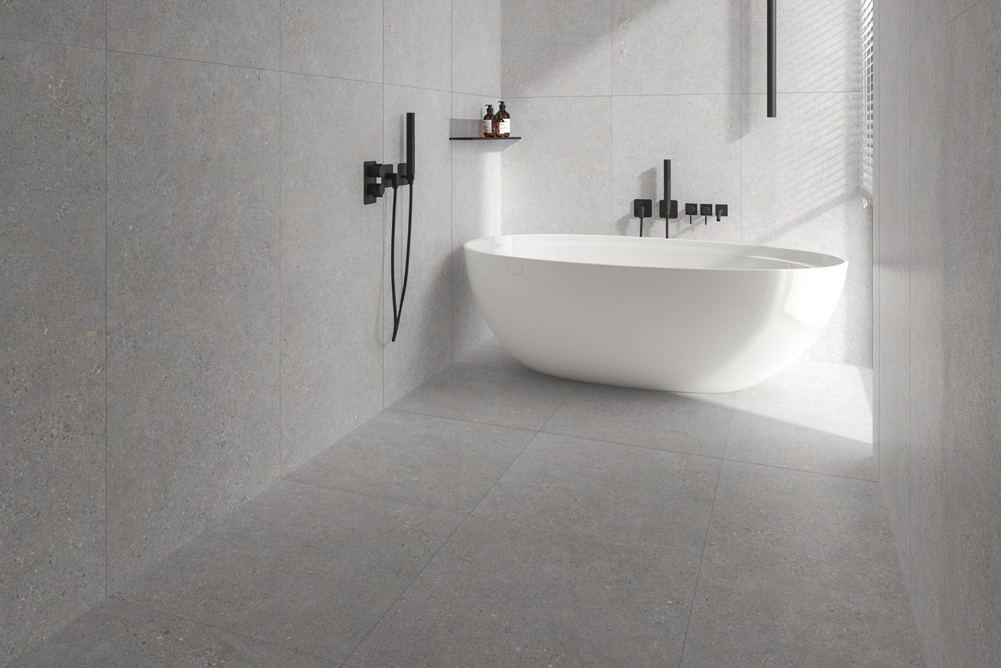 Terramix Silver Matt 600x600mm lifestyle