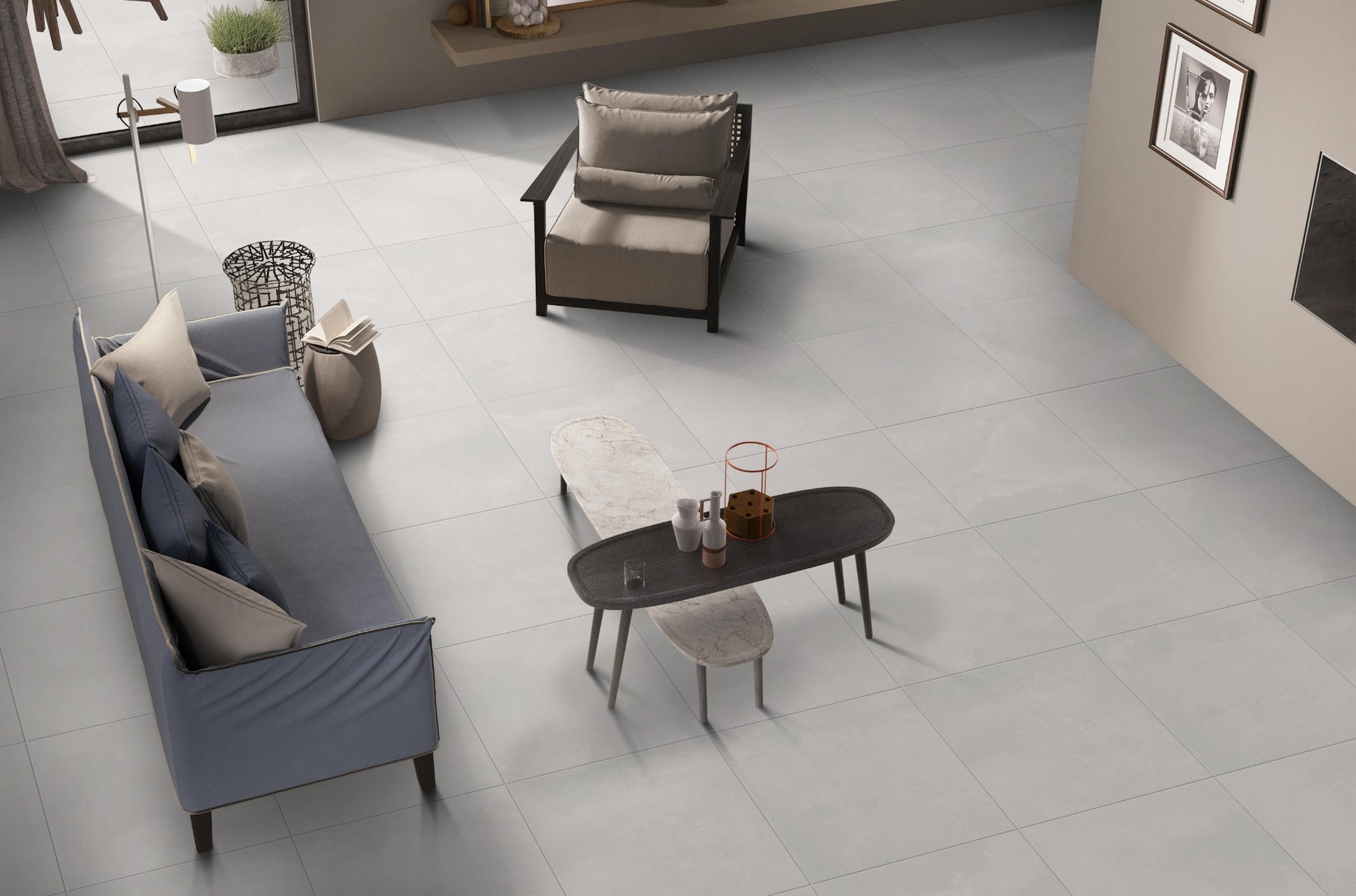 Thor White Matt 300x300mm lifestyle