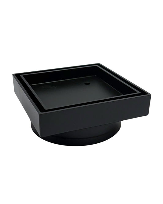 Tile Insert Floor Waste Black 100mm Outlet 115x115mm