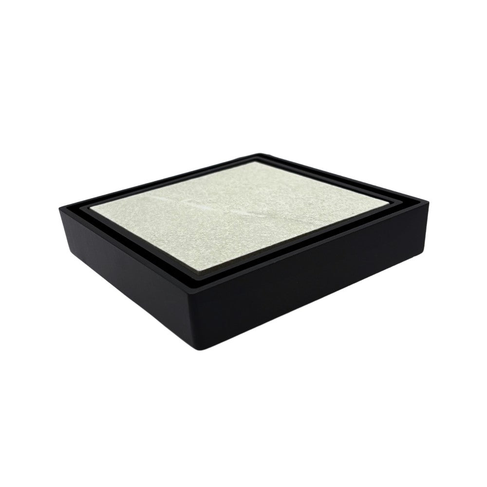 Tile Insert Floor Waste Black 50mm Outlet 115x115mm