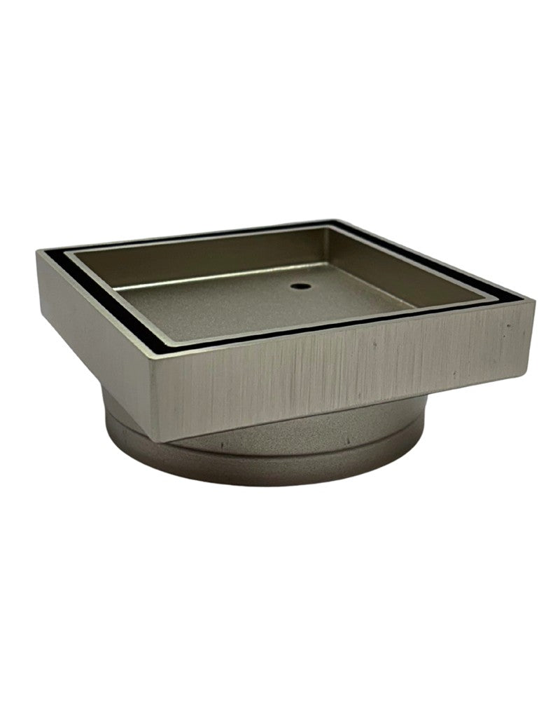 Tile Insert Floor Waste Satin Nickel 50mm Outlet 115x115mm