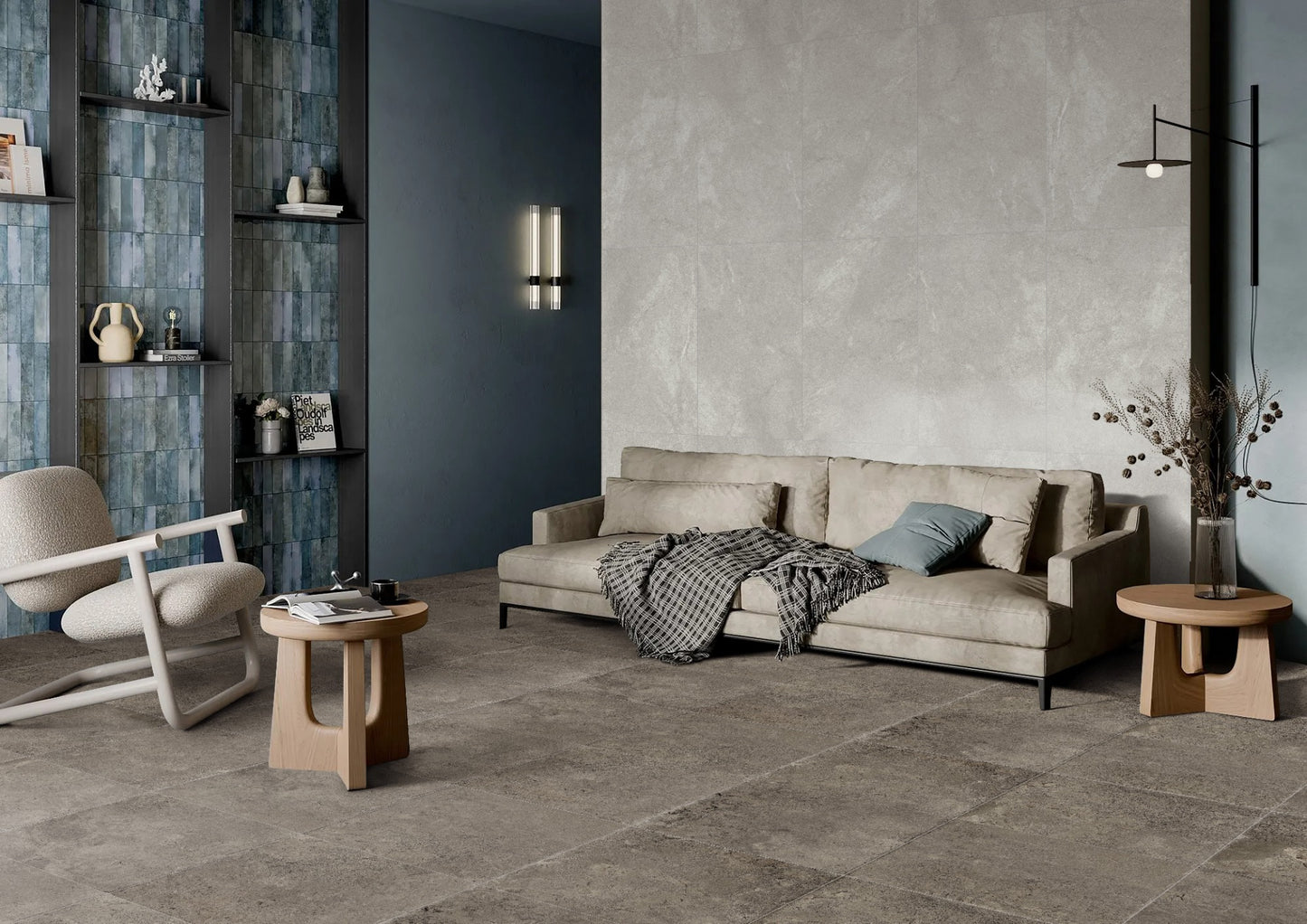 Toulouse Matt Dark Grey Bullnose Square 400x600x20mm