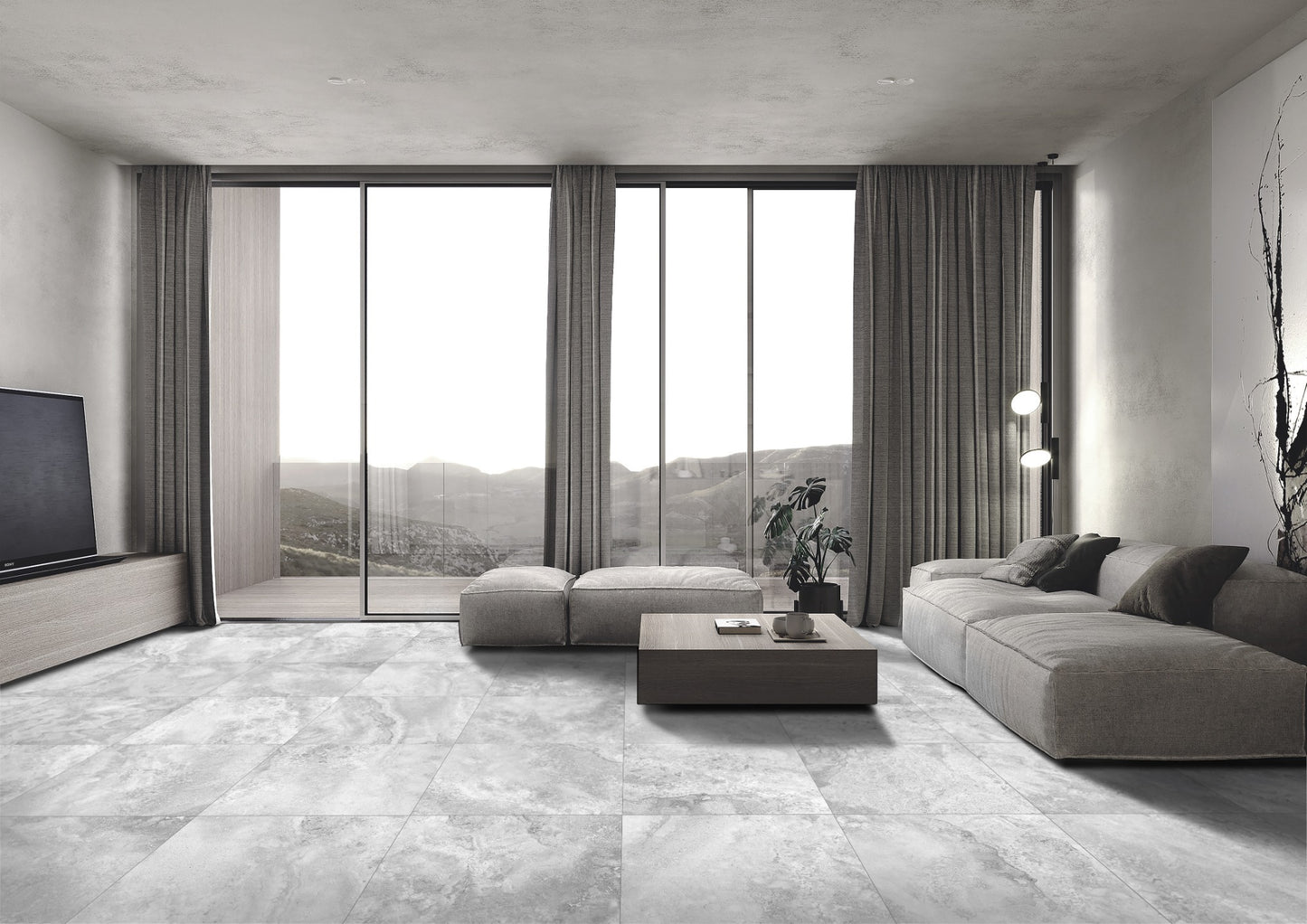 Vatican Silver Vein Cut Travertine Matt 600x1200mm lifestyle