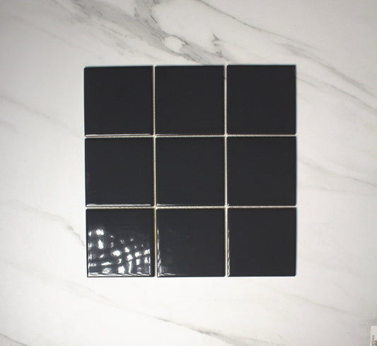 vitra anthracite gloss mosaic 100x100mm top view