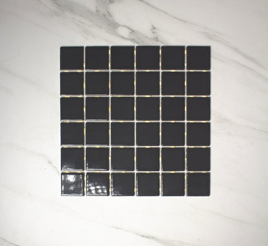 vitra anthracite gloss mosaic 50x50mm top view