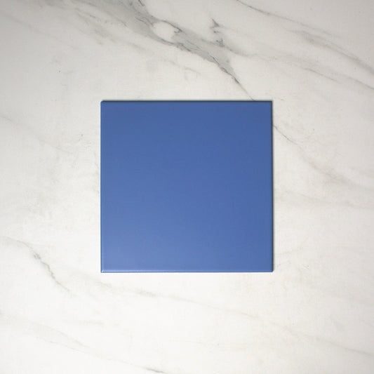 vitra azure blue matt 200x200mm top view