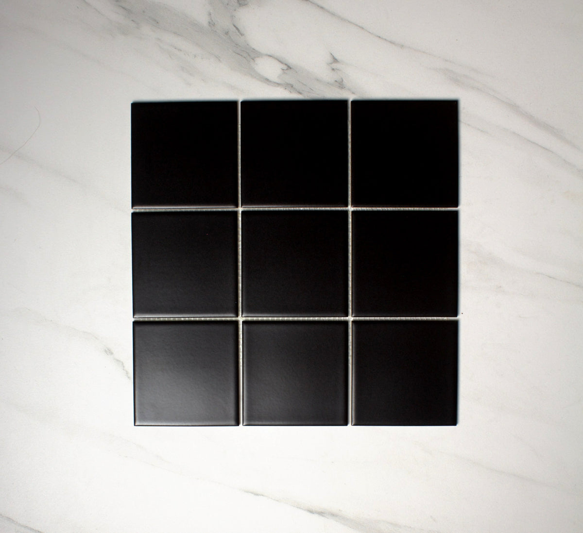 vitra black matt mosaic 100x100mm top view