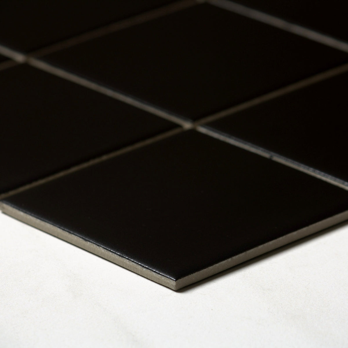 vitra black matt mosaic 100x100mm angle view