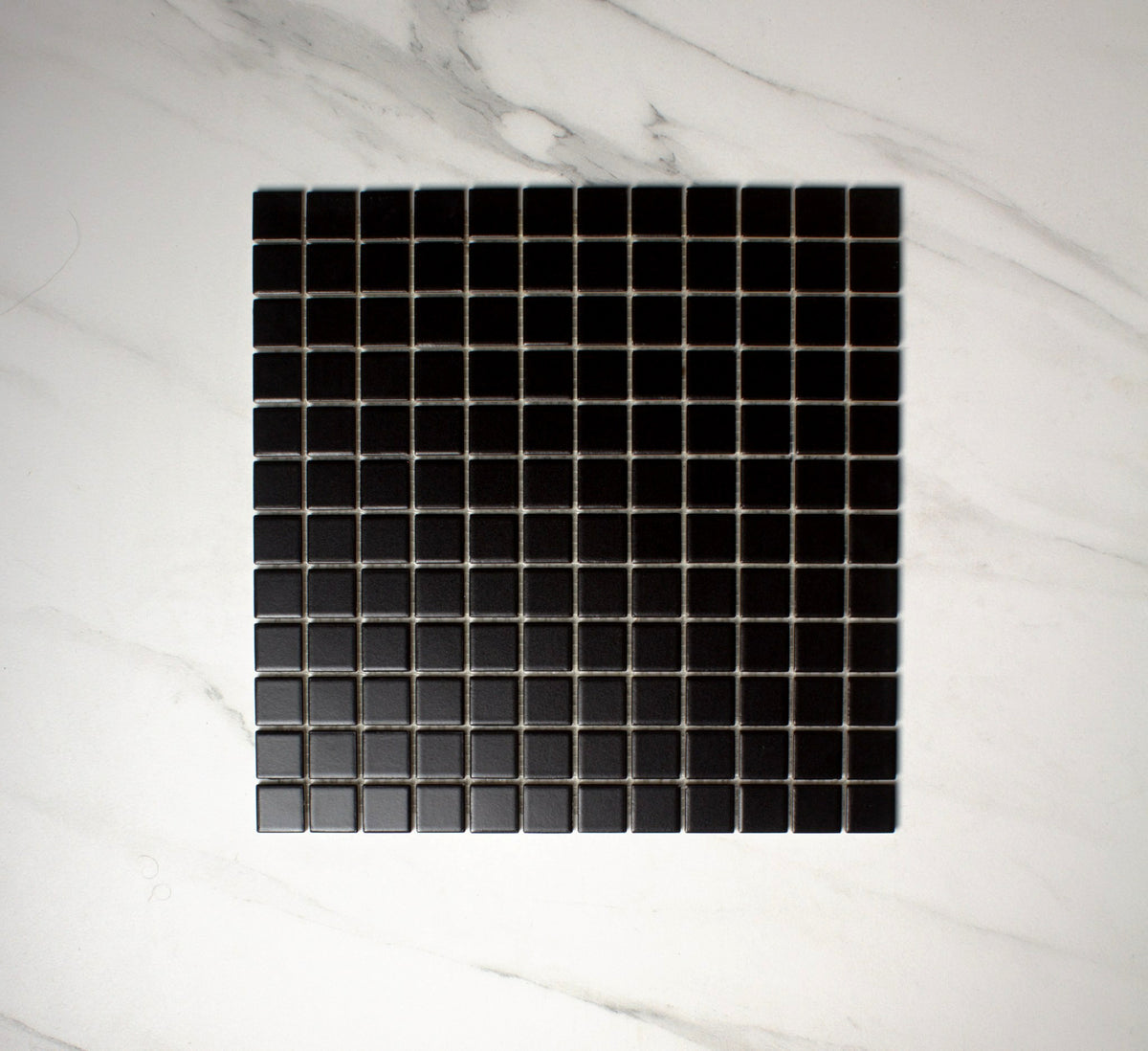 vitra black matt mosaic 25x25mm top view