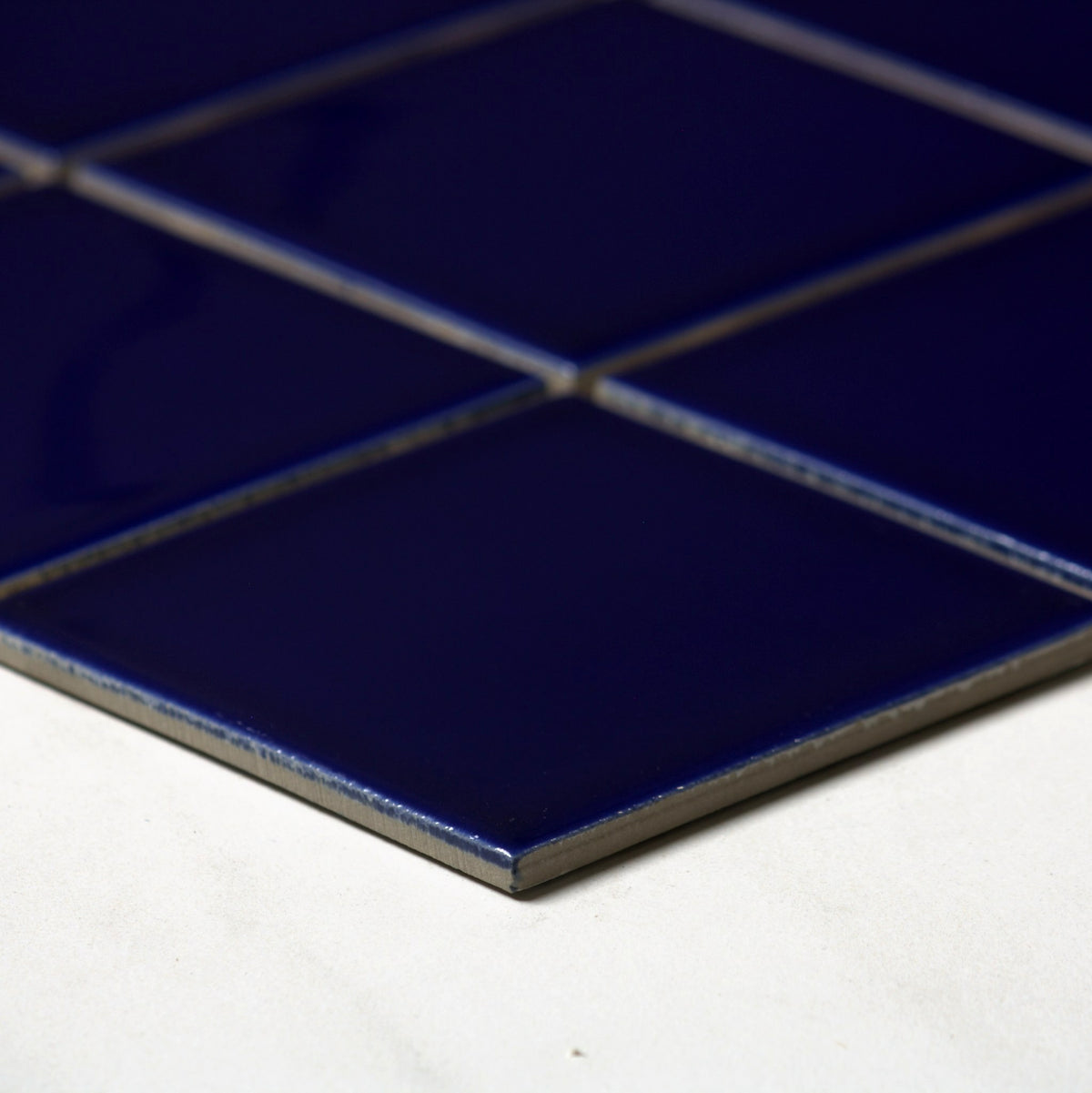vitra cobalt blue gloss mosaic 100x100mm angle view