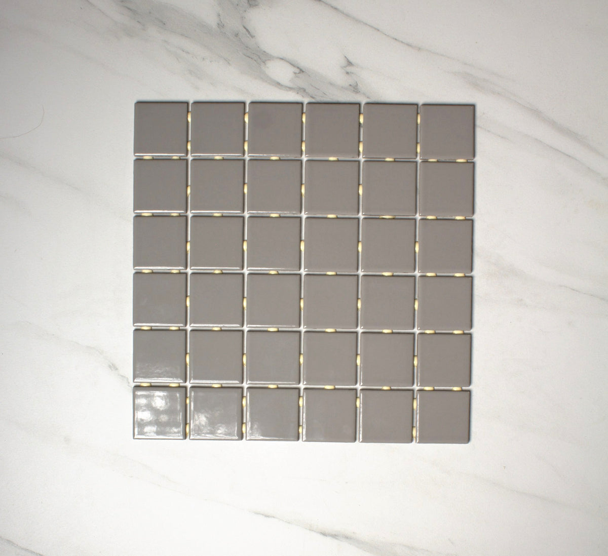 vitra dark grey gloss mosaic 50x50mm top view