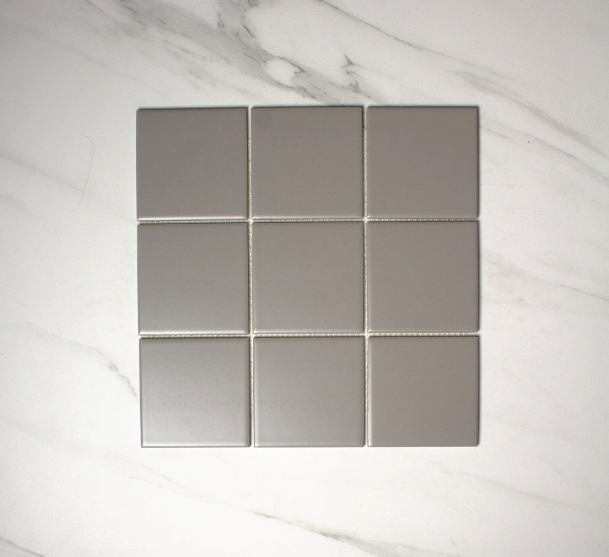 vitra dark grey matt mosaic 100x100mm top view
