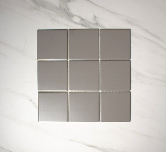 vitra dark grey matt mosaic 100x100mm top view