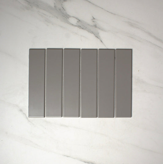 vitra dark grey matt mosaic 50x200mm top view
