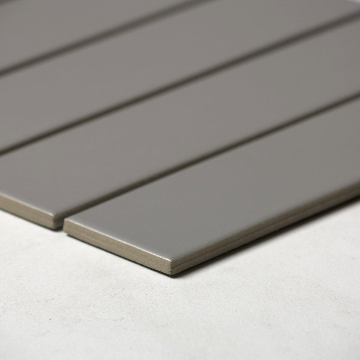vitra dark grey matt mosaic 50x200mm angle view