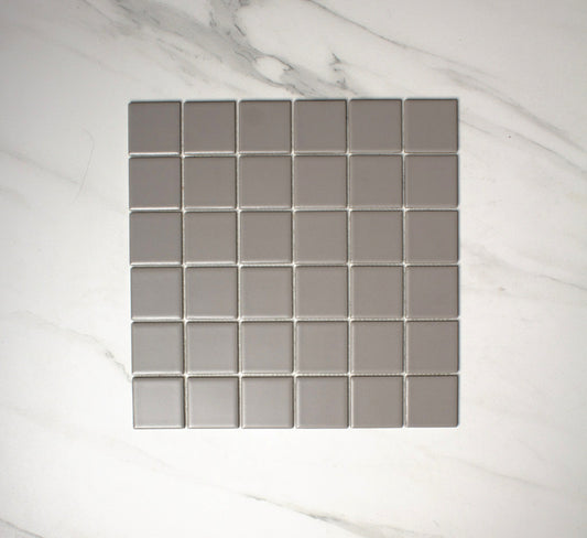 vitra dark grey matt mosaic 50x50mm top view