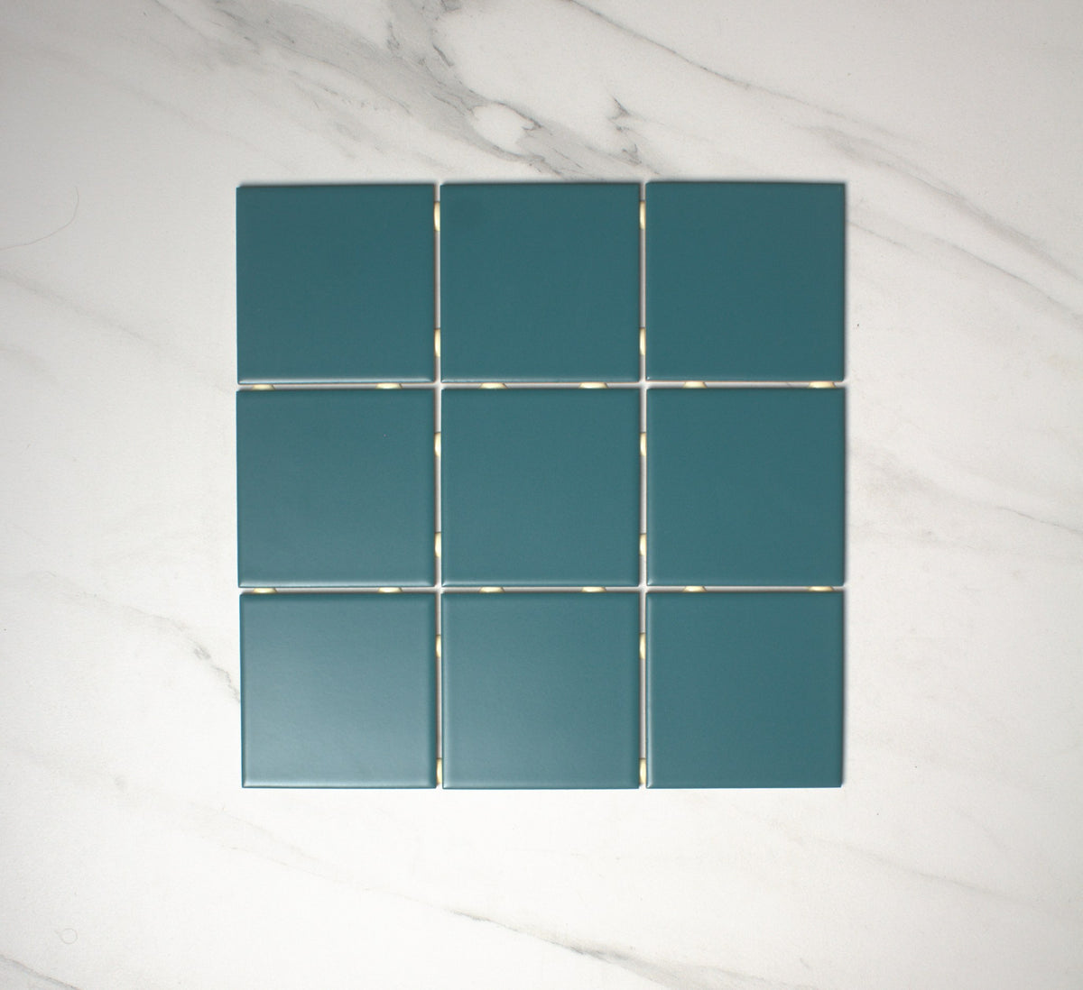 VitrA Dark Turquoise Matt Mosaic 100x100mm top view
