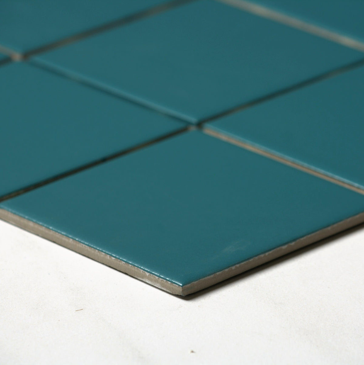 vitra dark turquoise matt mosaic 100x100mm angle view