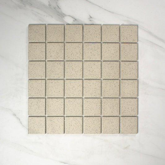 vitra dotti ivory matt r10b mosaic 50x50mm top view