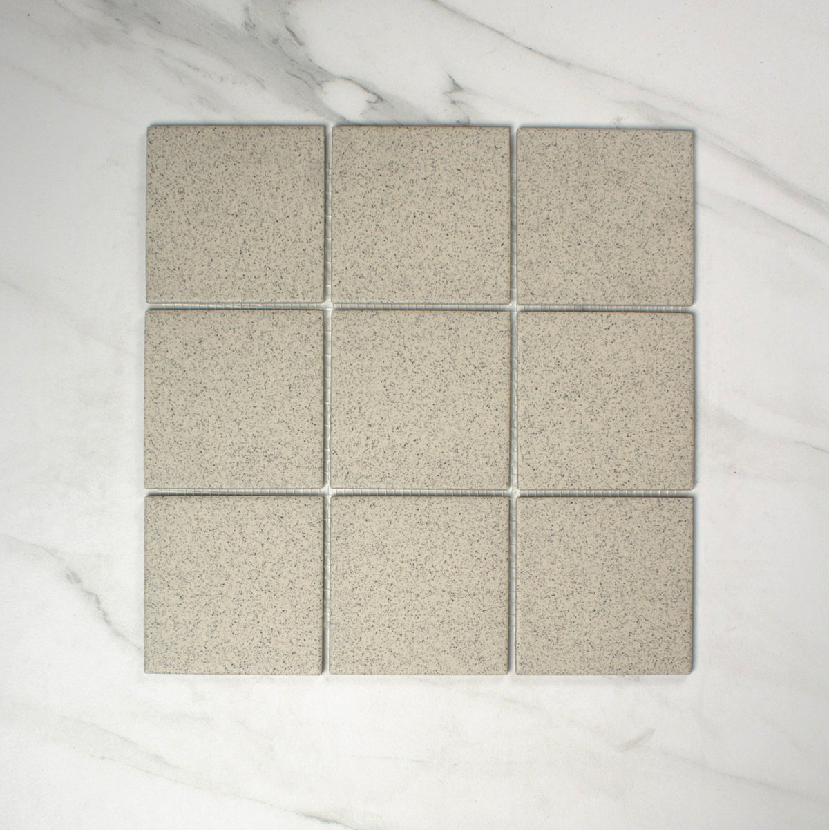 vitra dotti light grey matt r10b mosaic 100x100mm top view