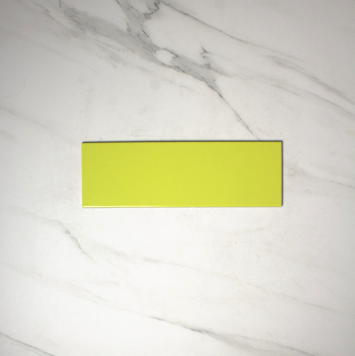 vitra fluro lime gloss 100x300mm top view