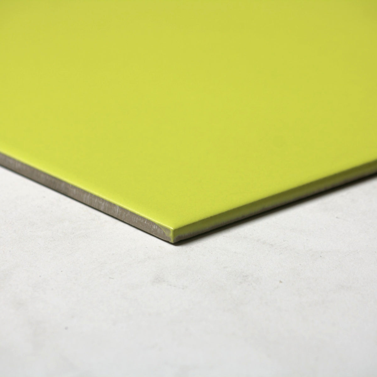 vitra fluro lime matt 200x200mm angle view