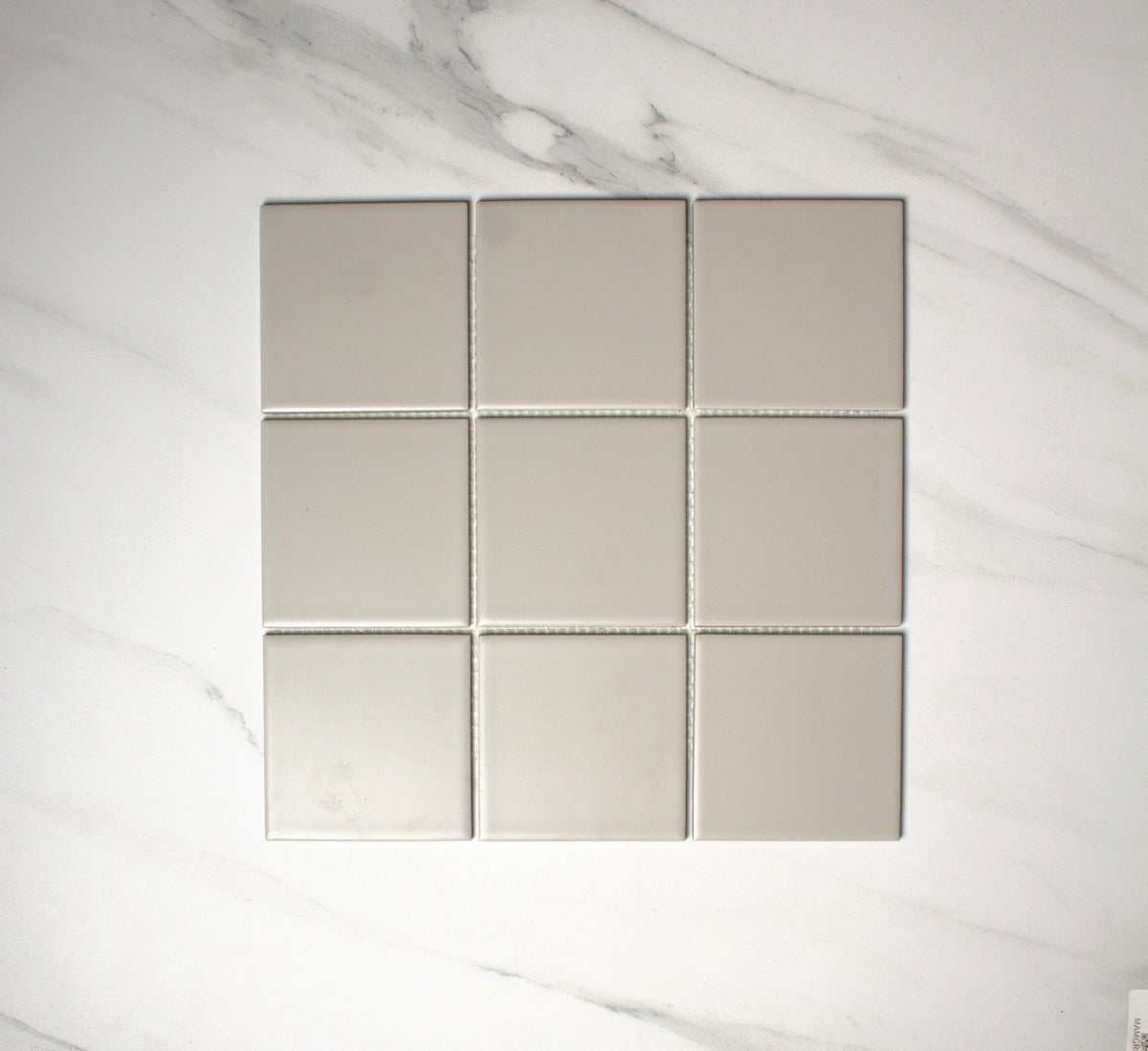 vitra greige matt mosaic 100x100mm top view