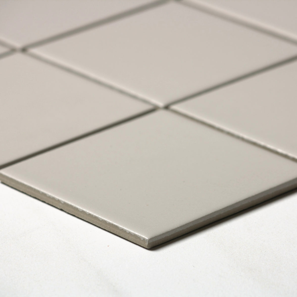 vitra greige matt mosaic 100x100mm angle view