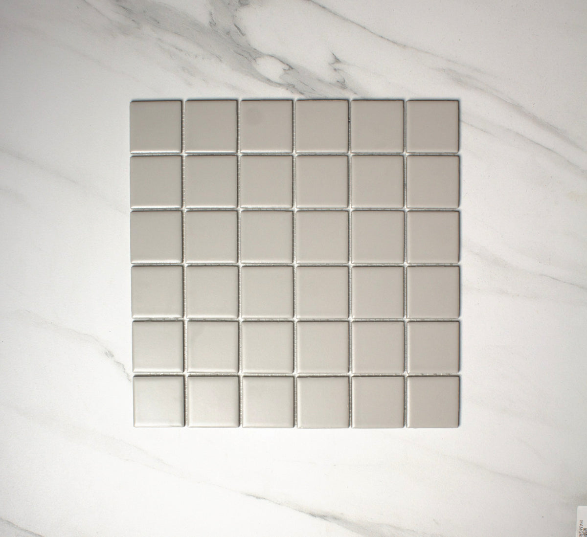 vitra greige matt mosaic 50x50mm top view