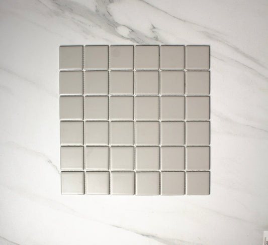 vitra greige matt mosaic 50x50mm top view
