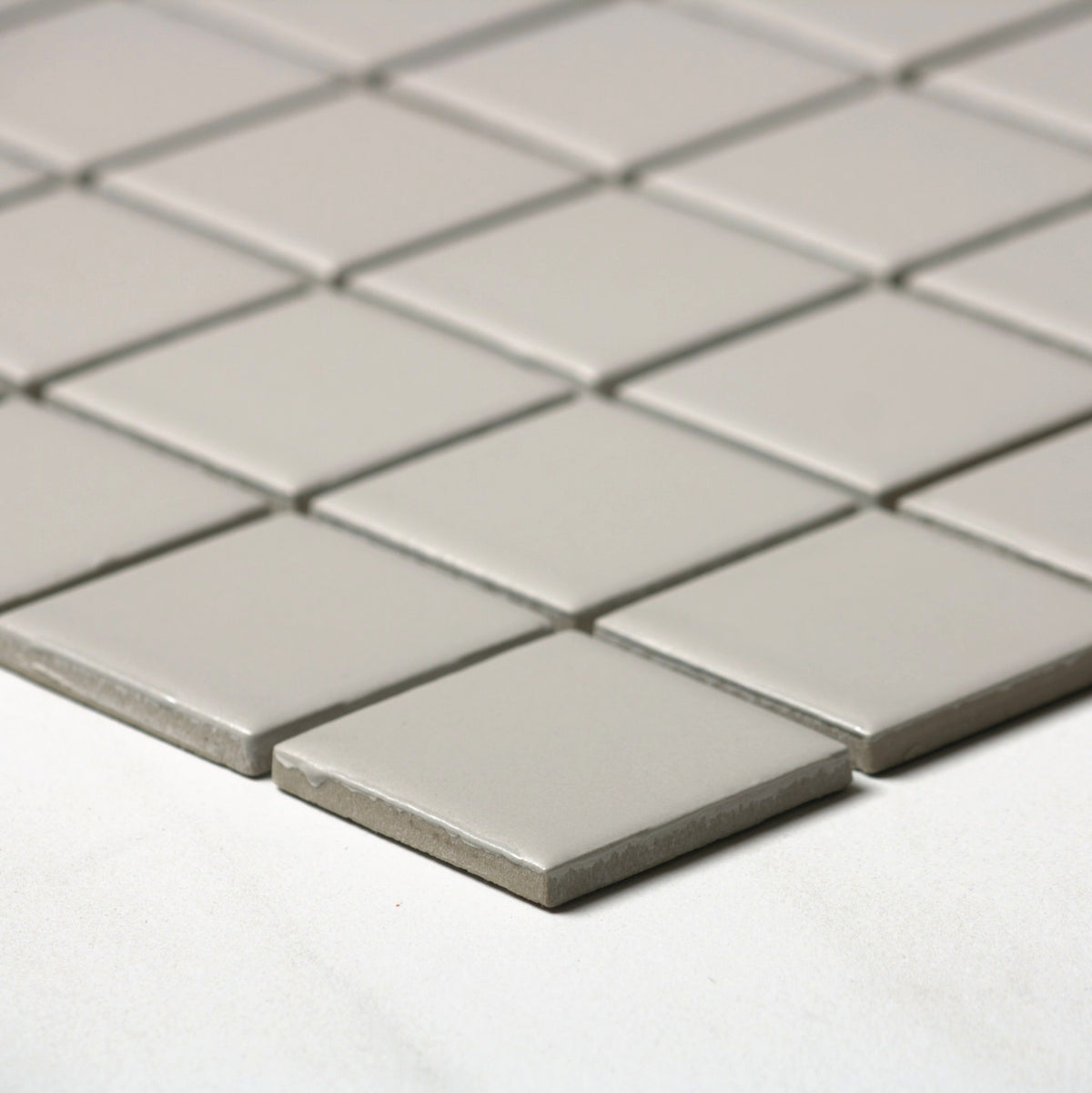 vitra greige matt mosaic 50x50mm angle view
