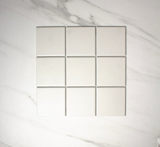vitra light grey matt mosaic 100x100mm top view