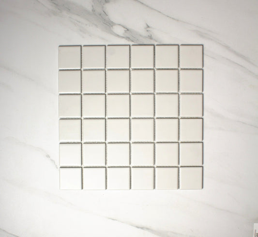 vitra light grey matt mosaic 50x50mm top view