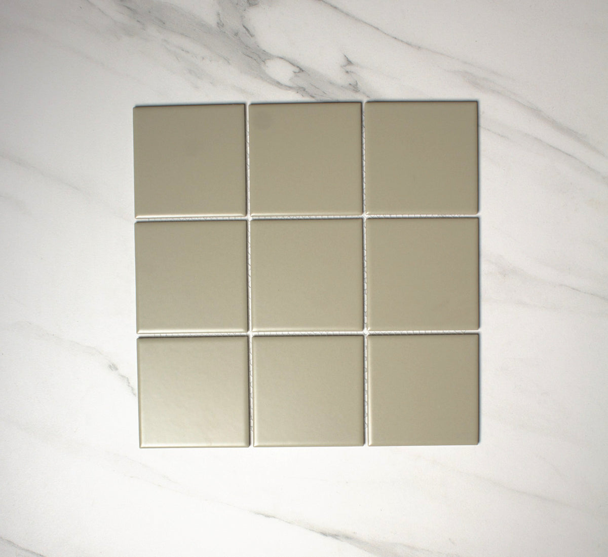 vitra light khaki matt mosaic 100x100mm top view