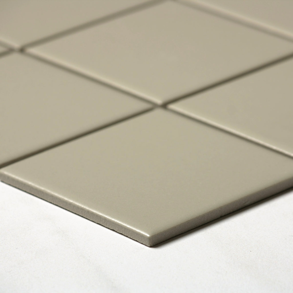 vitra light khaki matt mosaic 100x100mm angle view