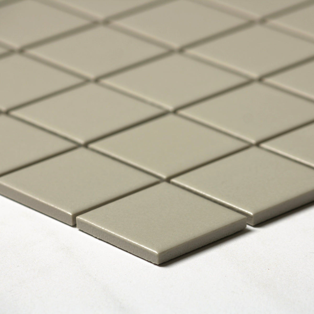 vitra light khaki matt mosaic 50x50mm angle view