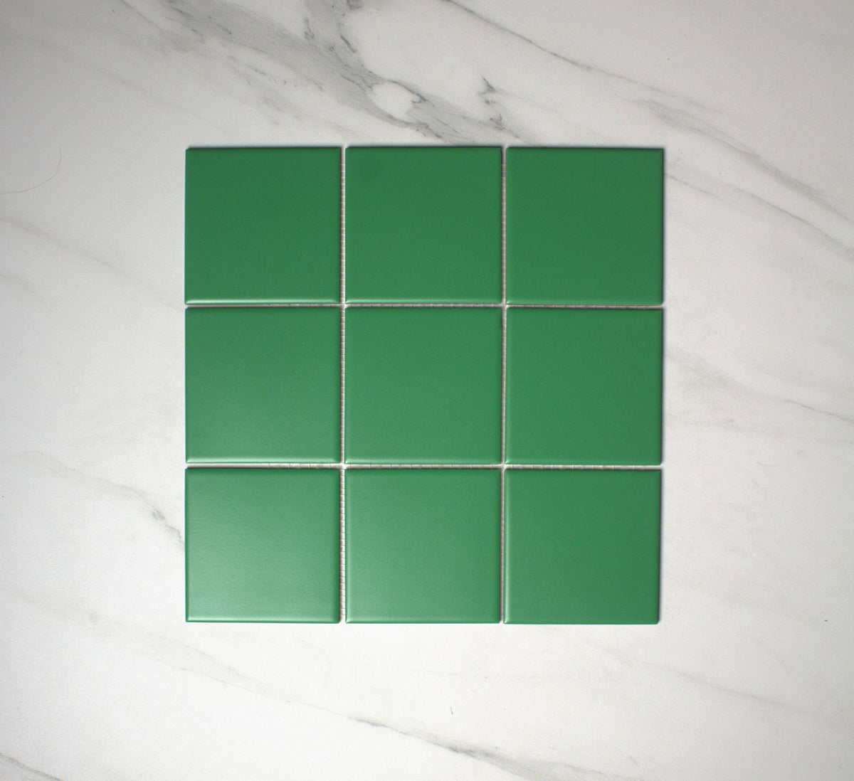 vitra lush green matt mosaic 100x100mm top view