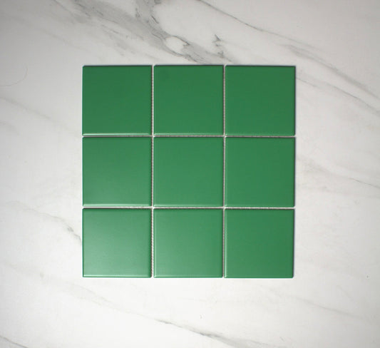 vitra lush green matt mosaic 100x100mm top view