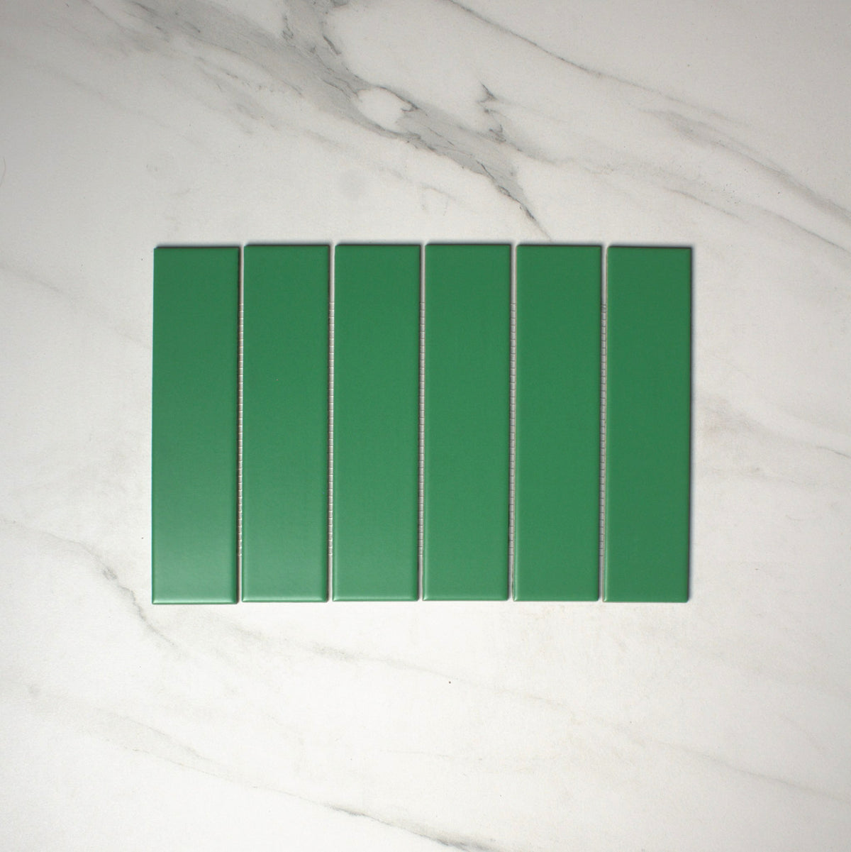 vitra lush green matt mosaic 50x200mm top view