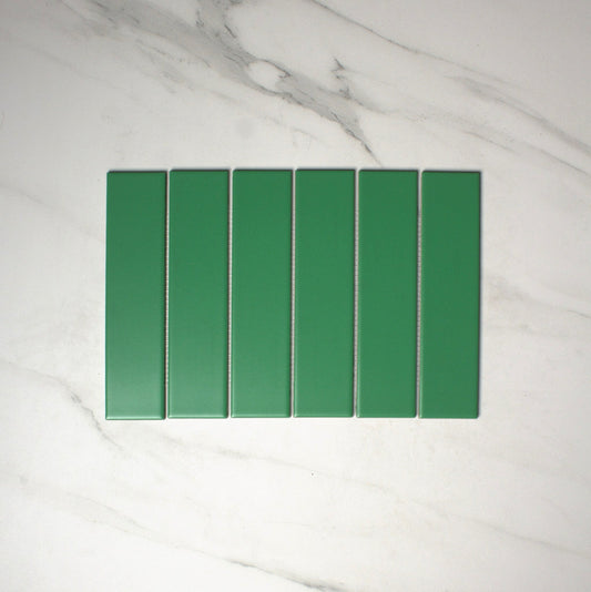 vitra lush green matt mosaic 50x200mm top view