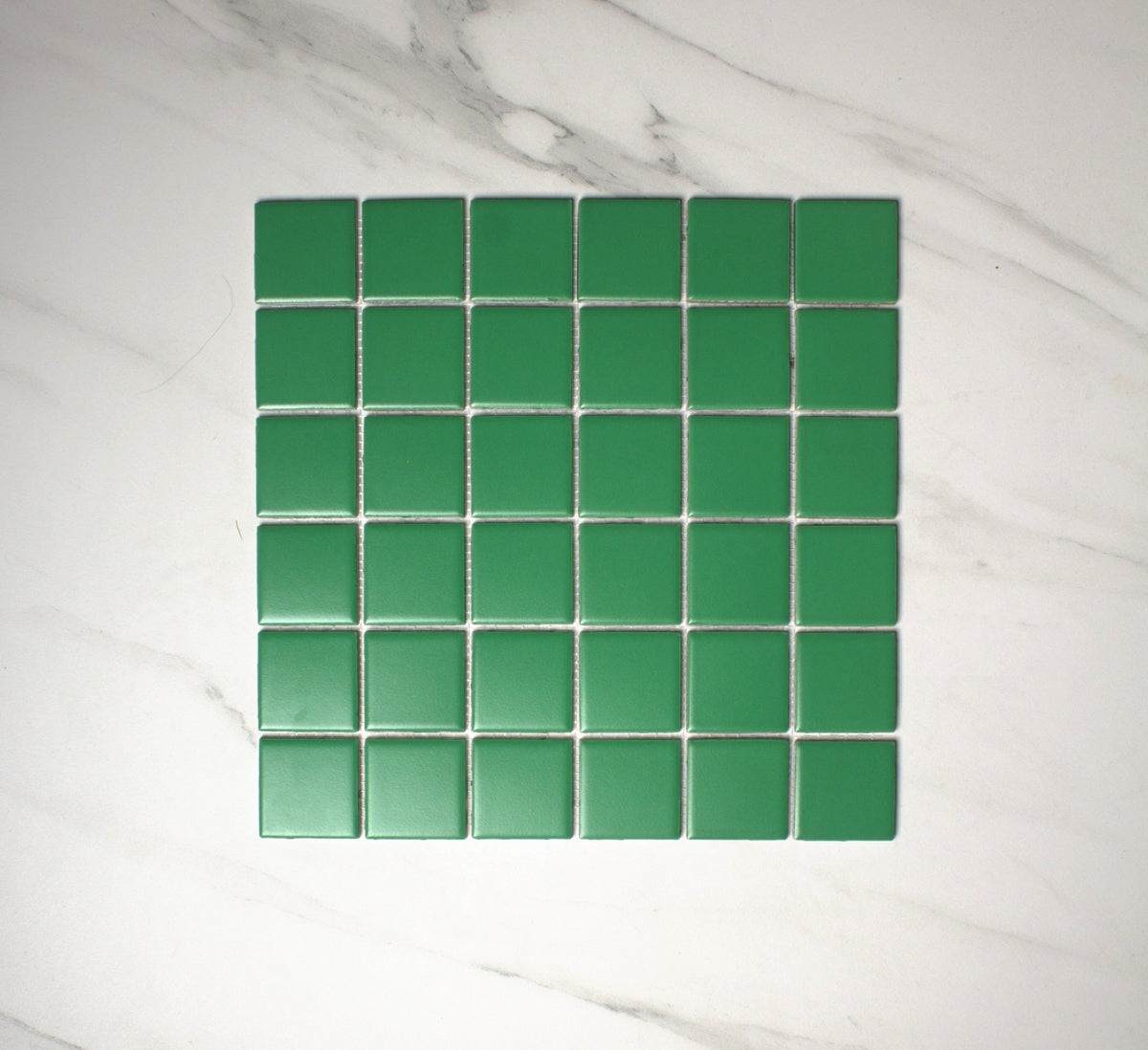 vitra lush green matt mosaic 50x50mm top view