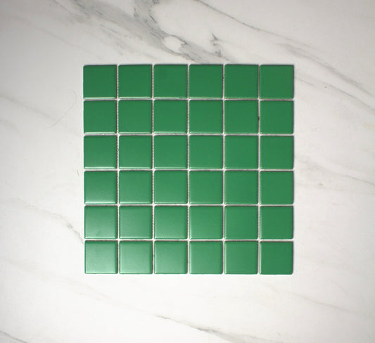 vitra lush green matt mosaic 50x50mm top view